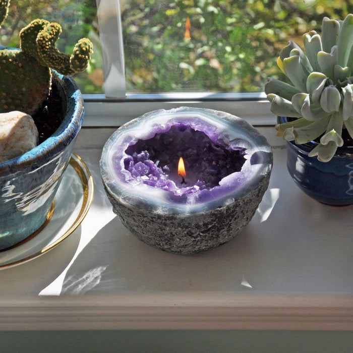 Geode Stone Inspired Decorative Candle