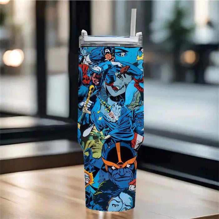 Marvel And DC Characters Design Leakproof Tumbler