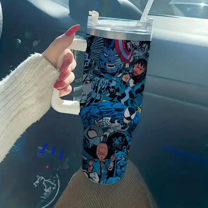 Marvel And DC Characters Design Leakproof Tumbler