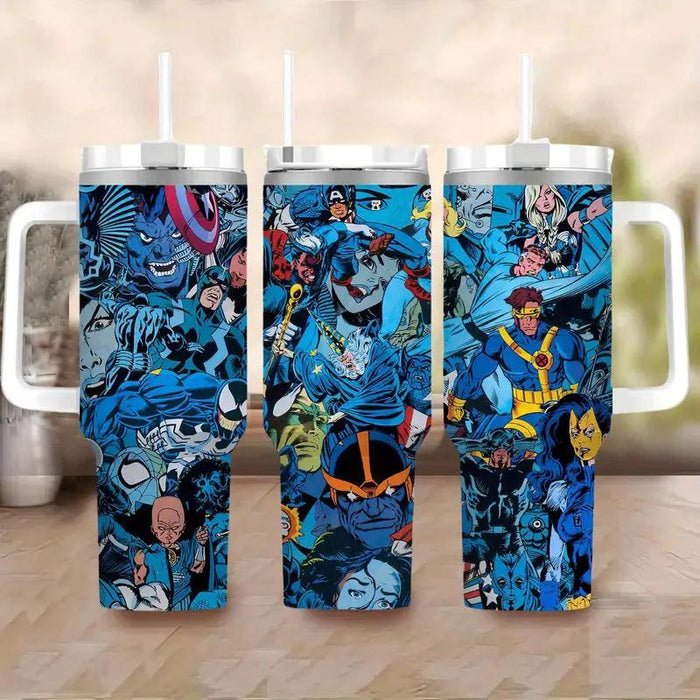 Marvel And DC Characters Design Leakproof Tumbler