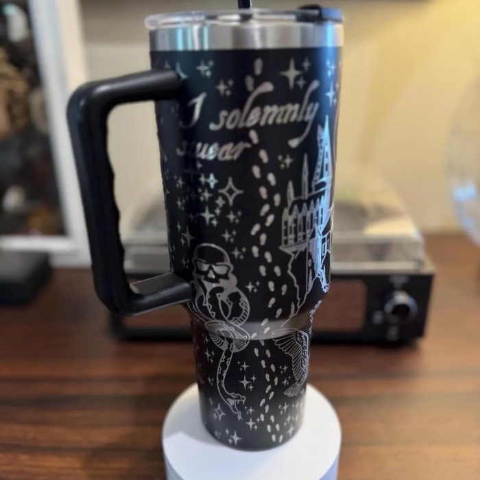 Castle And Stars Engraved 40oz Tumbler