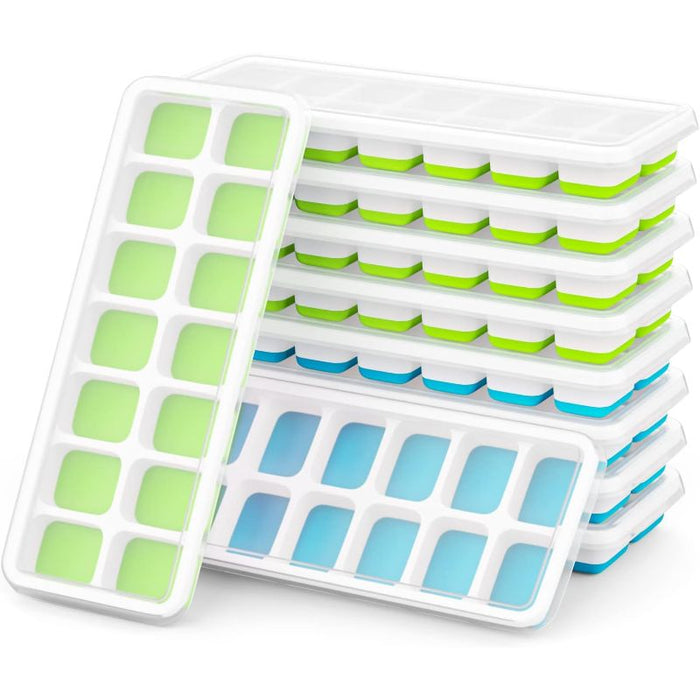 Silicone Ice Cube Trays 4 Pack With Lids