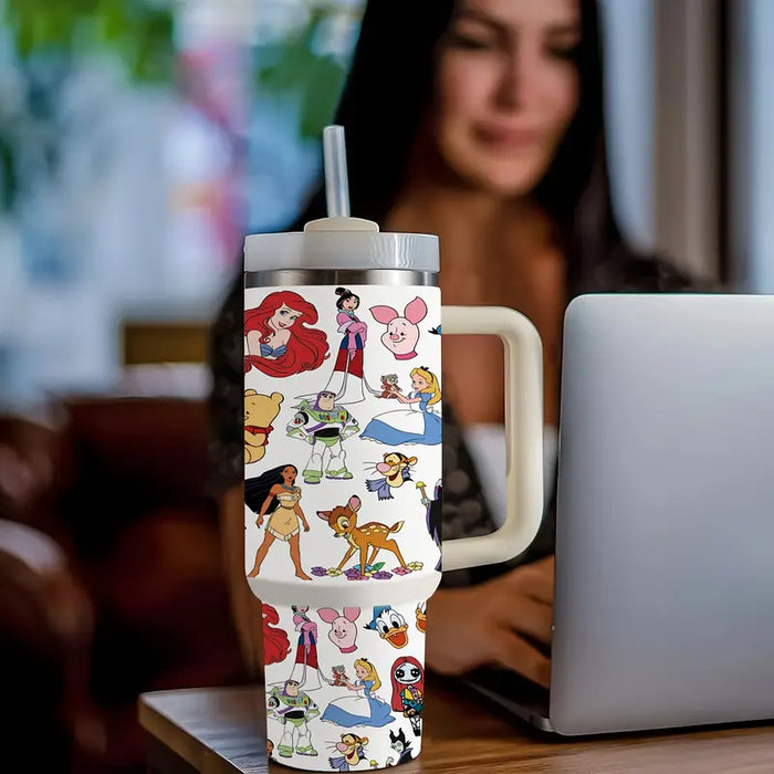 Animated Characters 40oz Insulated Tumbler With Handle