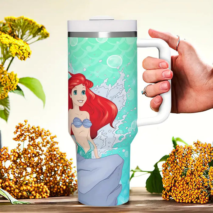 Ariel Princess 40oz Insulated Tumbler With Handle