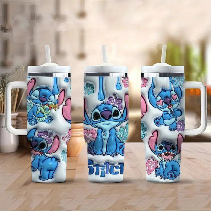 Stitch Themed 40oz Tumbler With Handle