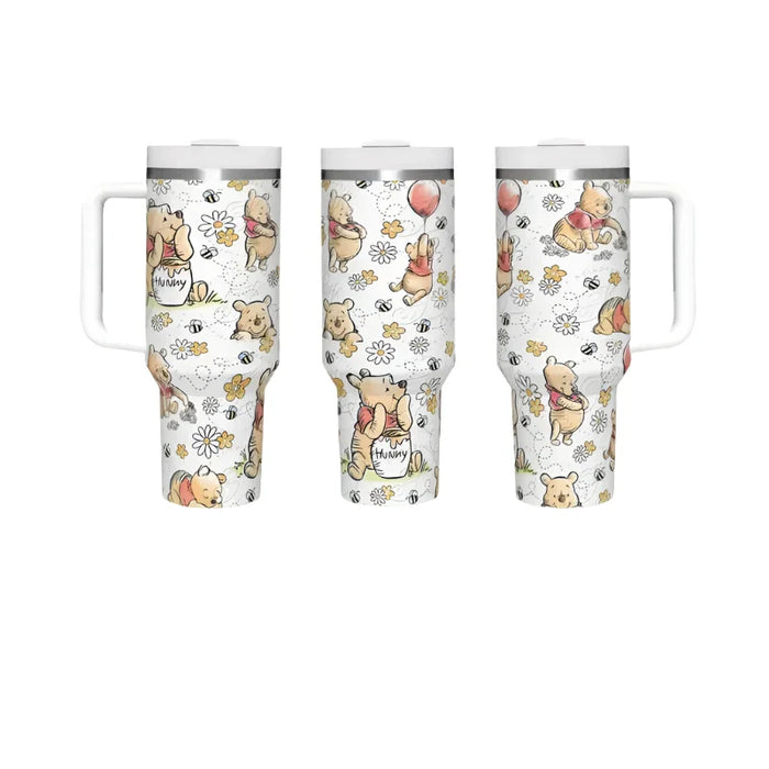 40oz Winnie The Pooh Insulated Tumbler With Straw