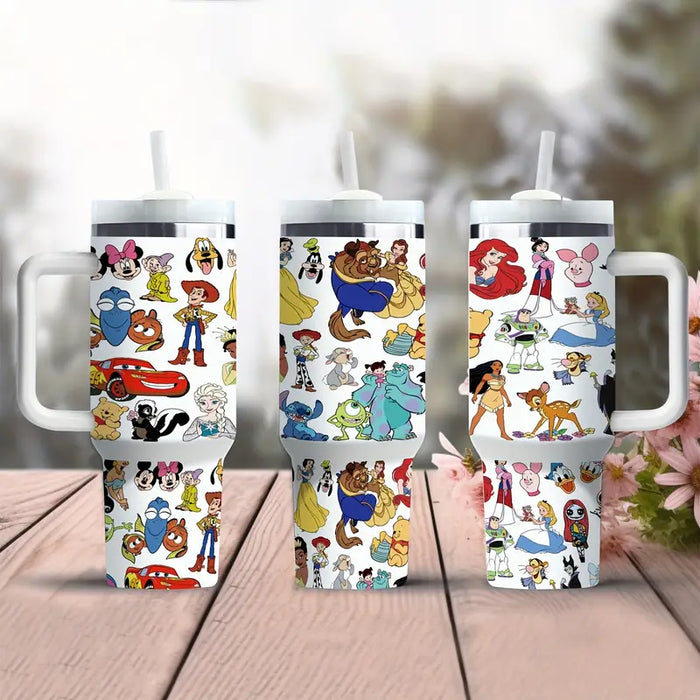 Animated Characters 40oz Insulated Tumbler With Handle