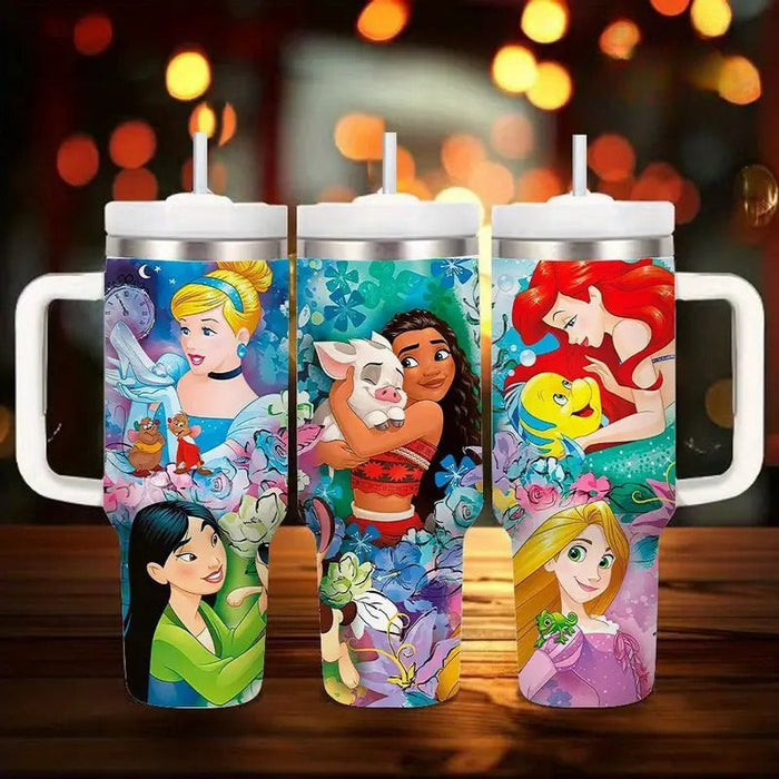 40oz Princess Insulated Tumbler With Straw