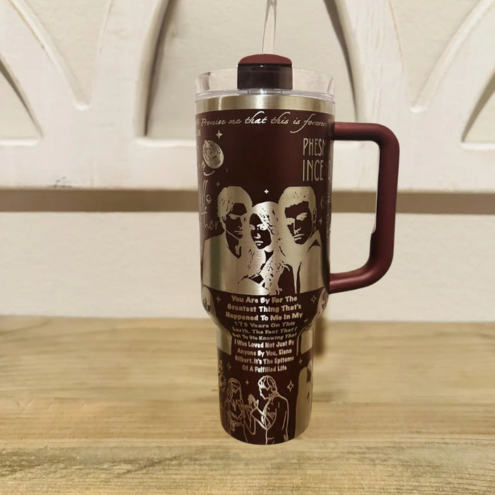 40oz Tumbler With Engraved Gothic Artwork