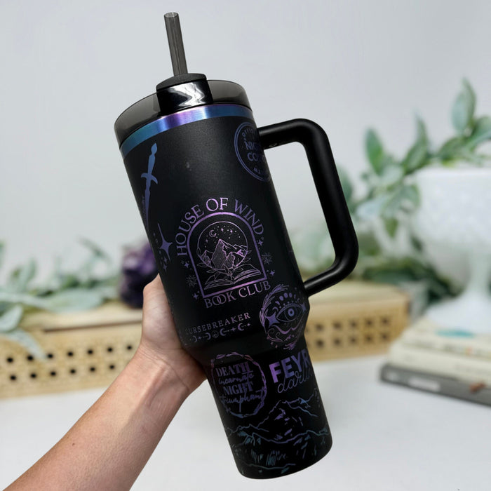 40oz Tumbler With Celestial And Sword Art