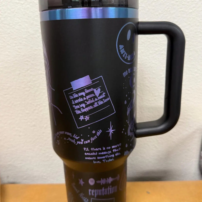 Music Themed 40oz Insulated Tumbler With Handle