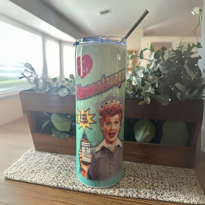 Retro Vitameatavegamin Printed Tumbler