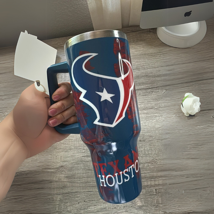 Houston Texans Football Team Theme Printed Tumbler