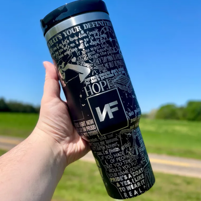 Rap Music Lyrics Inspired 40oz Engraved Tumbler