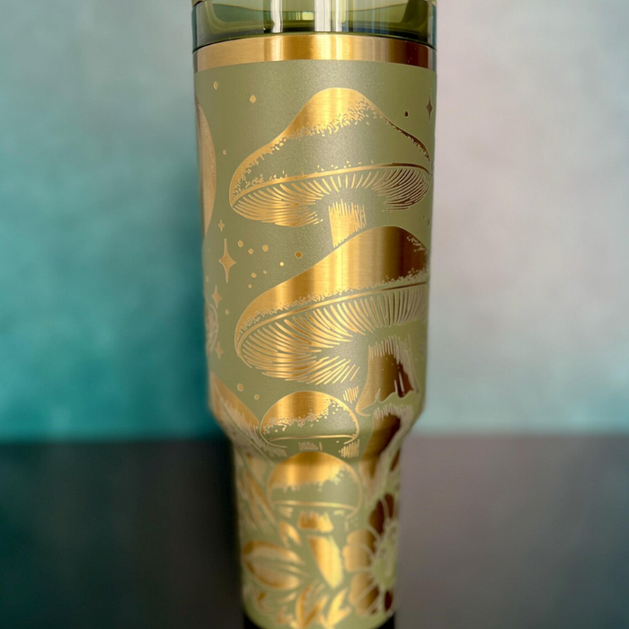 Nature Inspired Customised 40oz Tumbler With Handle