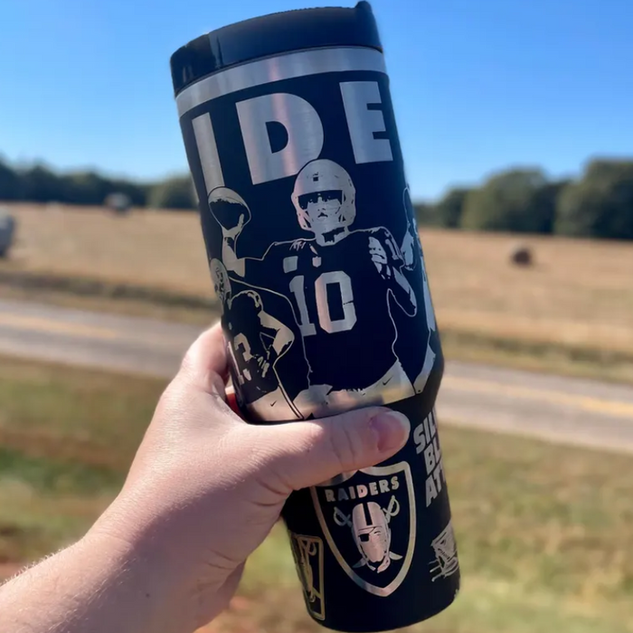 Las Vegas Raiders Engraved Stainless Steel NFL Tumbler