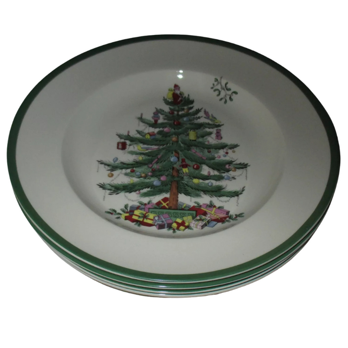 Festive Holiday Dinner Plate With Tree Design