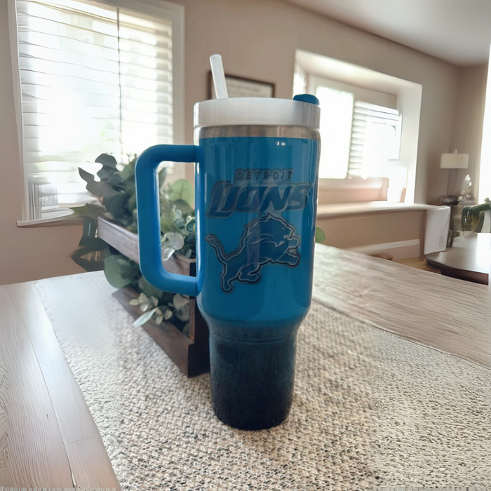 Detroit Lions Football Team Logo Printed Tumbler