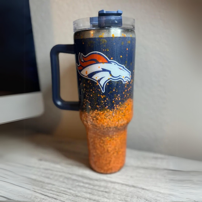 Denver Broncos Football Team Theme Printed Tumbler