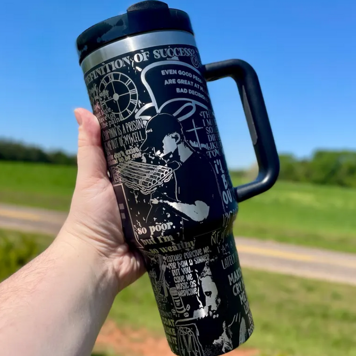 Rap Music Lyrics Inspired 40oz Engraved Tumbler