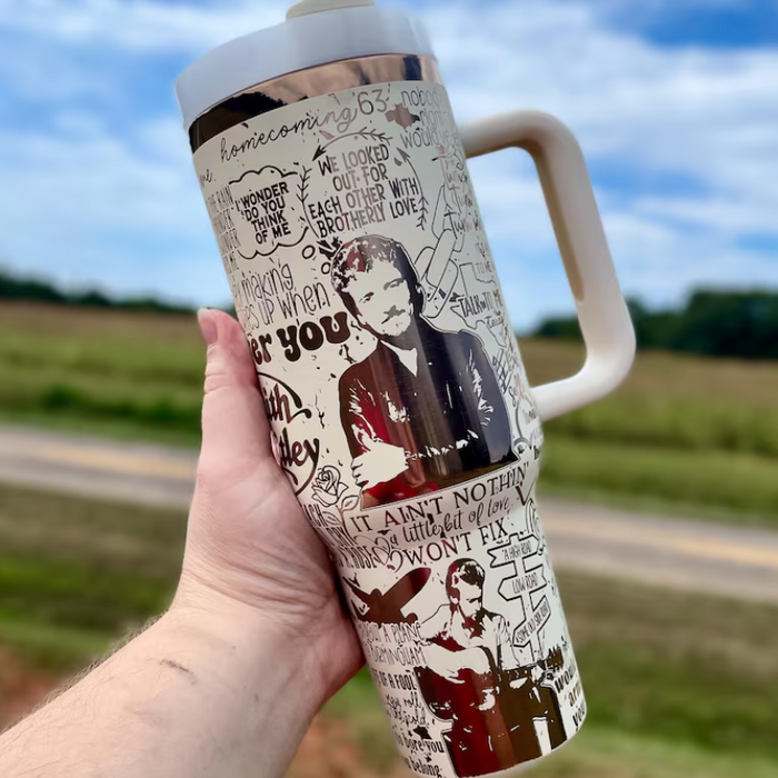 Keith Whitley Tribute 40oz Engraved Stainless Steel Tumbler