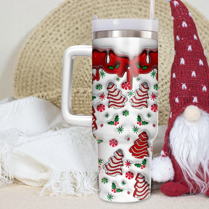 Christmas Tree Printed 40oz Insulated Tumbler