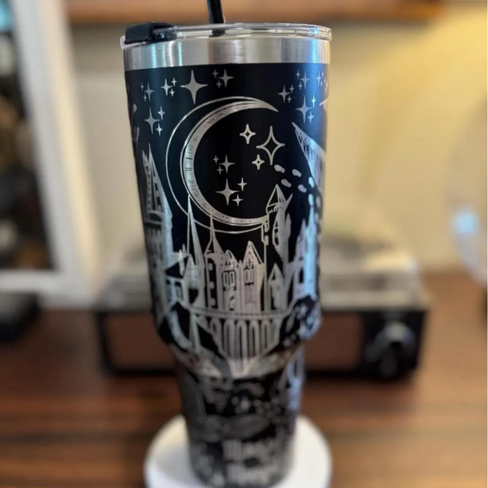 Castle And Stars Engraved 40oz Tumbler