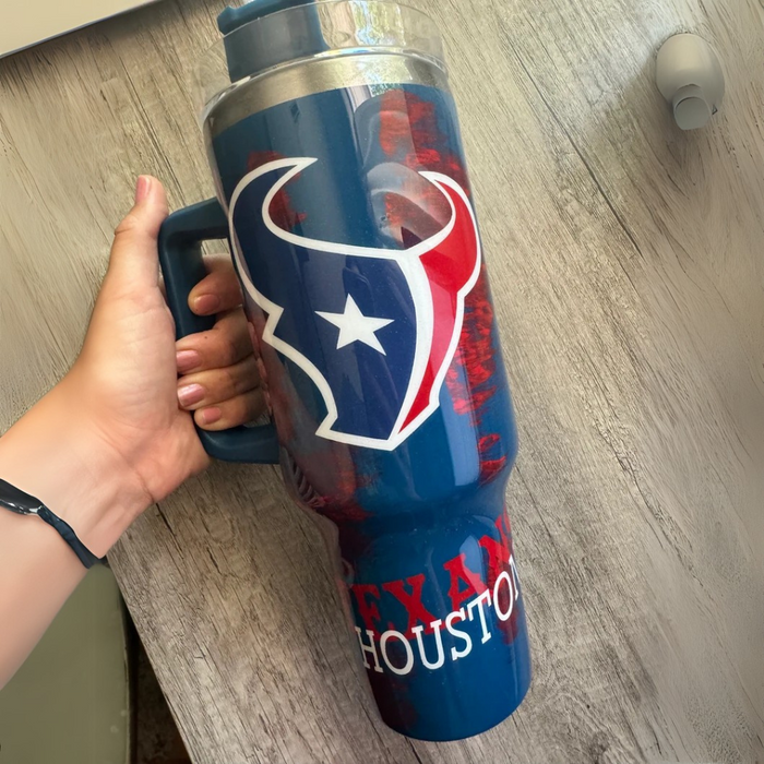 Houston Texans Football Team Theme Printed Tumbler