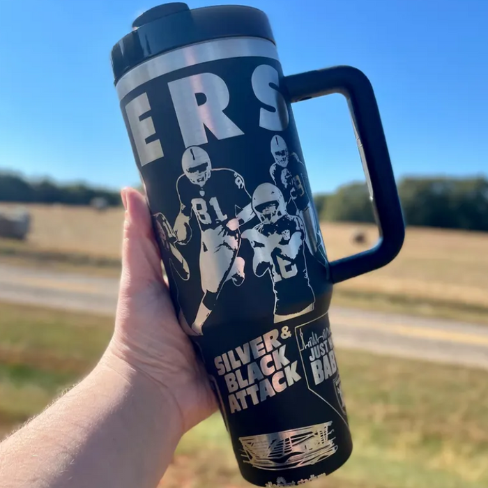 Las Vegas Raiders Engraved Stainless Steel NFL Tumbler
