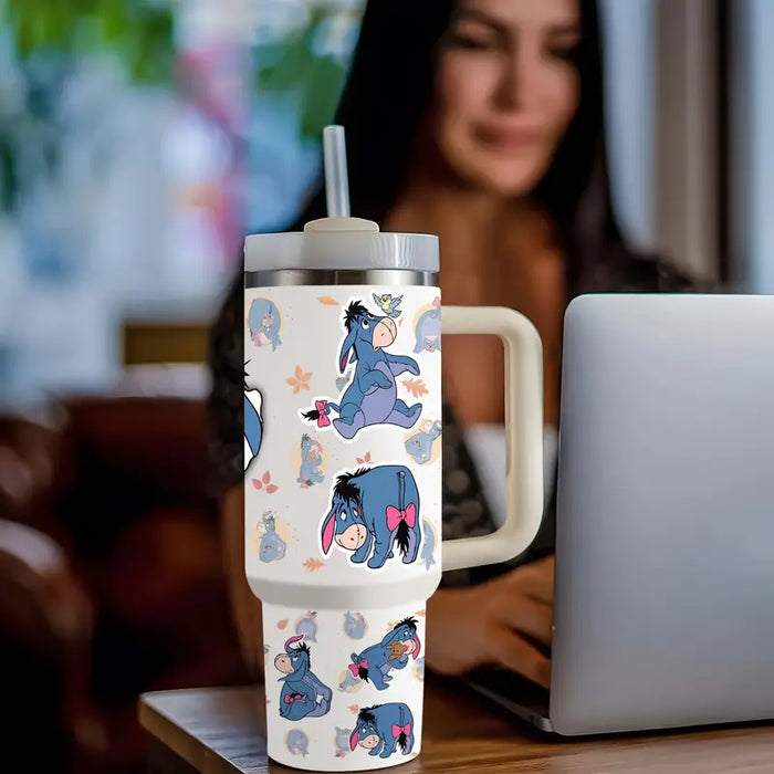 40oz Elephant Pattern Insulated Tumbler