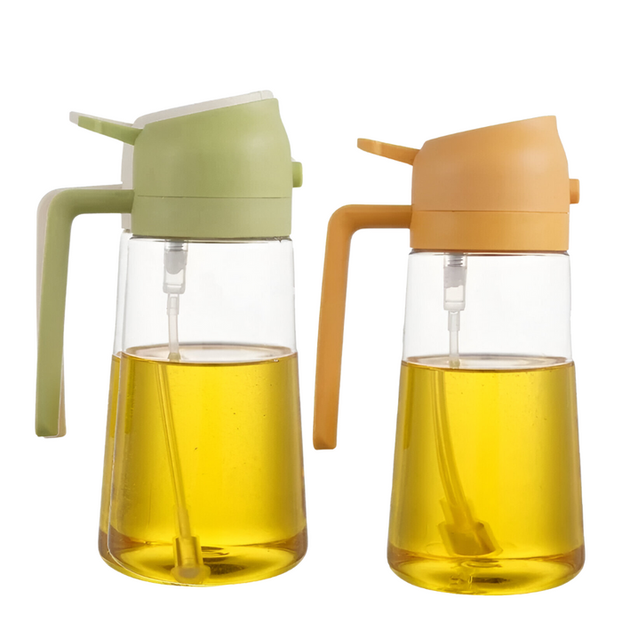 Set Of 2 Oil Dispenser Bottles For Cooking