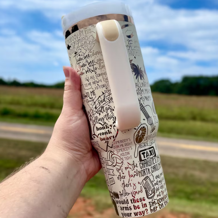Keith Whitley Tribute 40oz Engraved Stainless Steel Tumbler