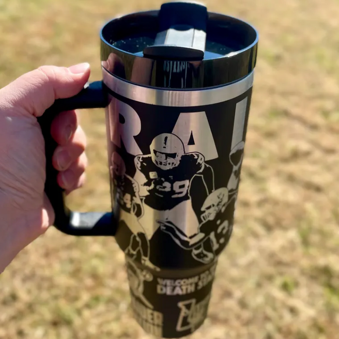 Las Vegas Raiders Engraved Stainless Steel NFL Tumbler