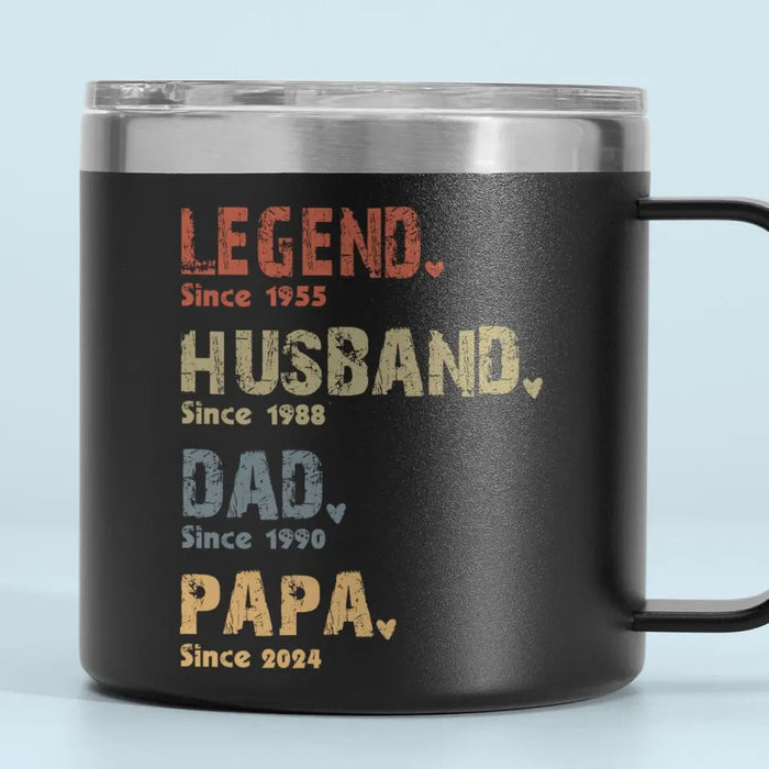 Life Of A Man Family printed Personalized Custom Tumbler With Handle