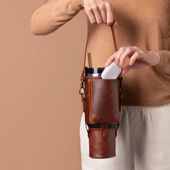 40oz Tumbler Carrier With Strap And Phone Pocket