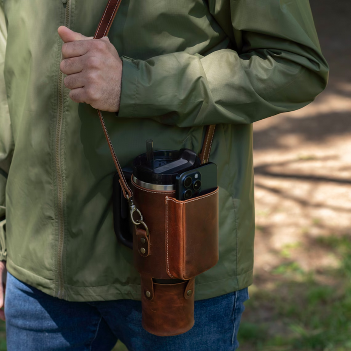 40oz Tumbler Carrier With Strap And Phone Pocket