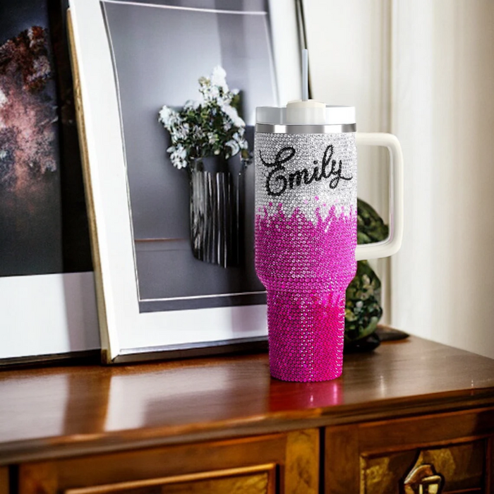 Personalized Rhinestone 40oz Insulated Tumbler