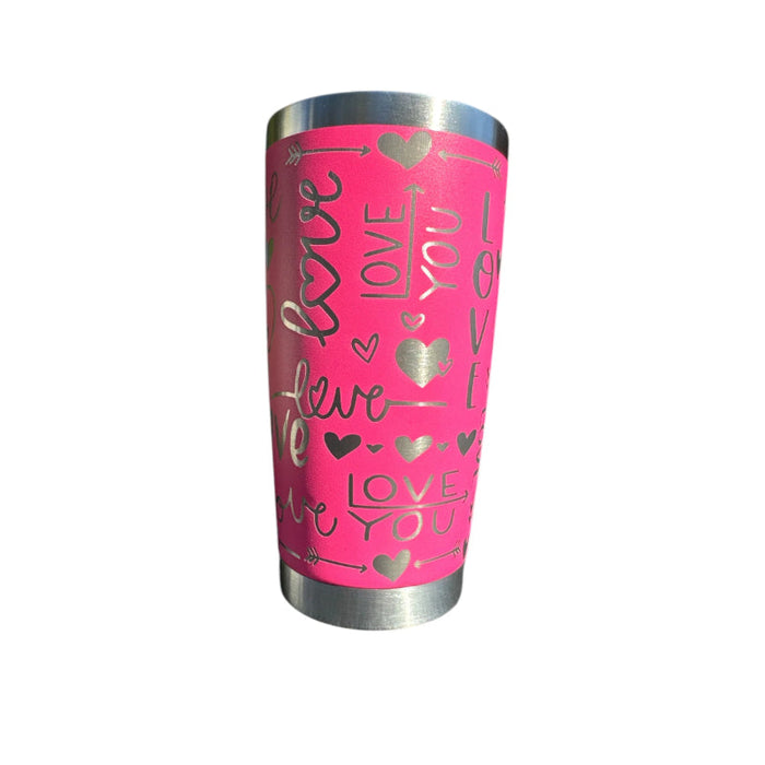 Engraved Pattern Stainless Steel Insulated Tumbler