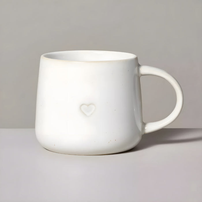 16oz Reactive Glaze Stoneware Mug With Embossed Design