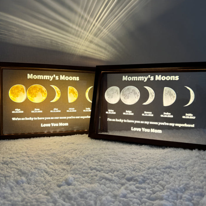 Personalized Moon Phase Display Custom Night Light