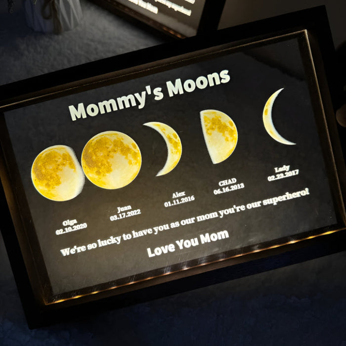 Personalized Moon Phase Display Custom Night Light