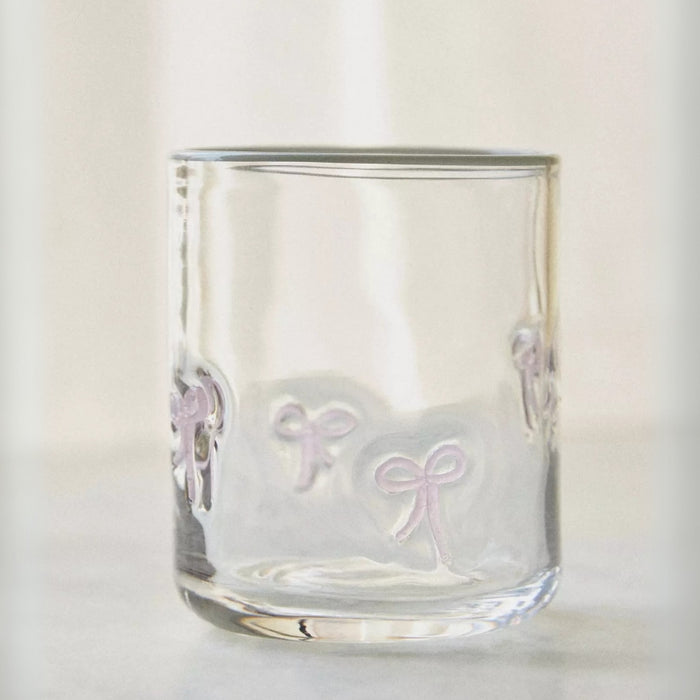 Clear Tumblers With Bow Design