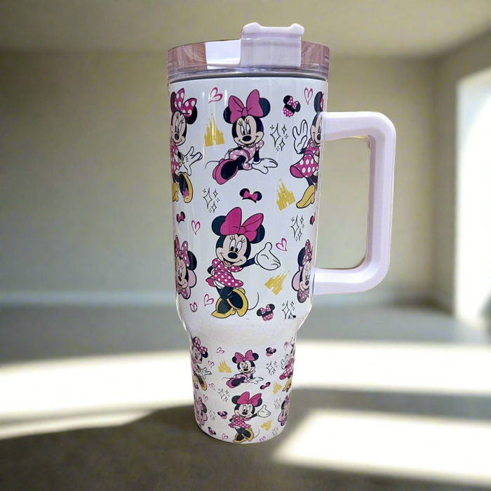 Pink Bow Mouse 40 oz Magic Park Travel Tumbler Mug