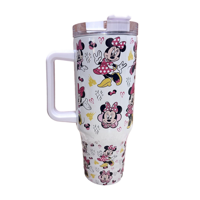 Pink Bow Mouse 40 oz Magic Park Travel Tumbler Mug