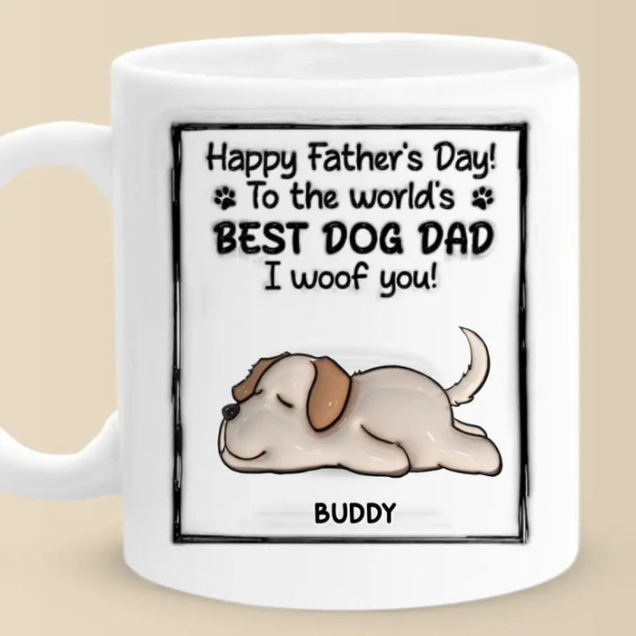 Printed Best Dog Dad Fathers Day Mug