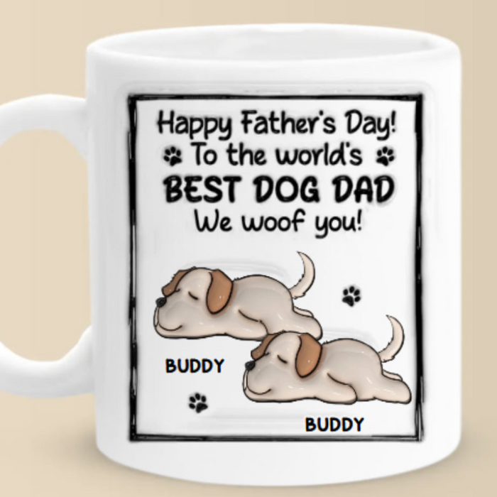 Printed Best Dog Dad Fathers Day Mug