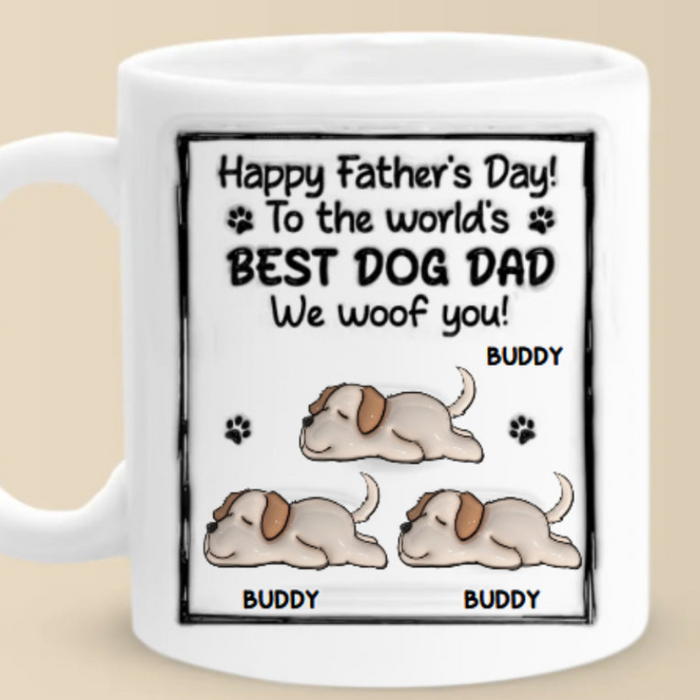 Printed Best Dog Dad Fathers Day Mug