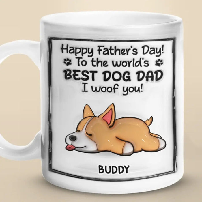 Printed Best Dog Dad Fathers Day Mug