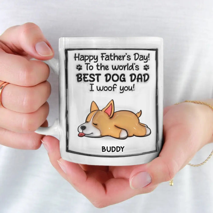 Printed Best Dog Dad Fathers Day Mug