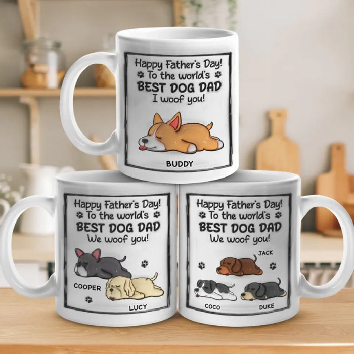 Printed Best Dog Dad Fathers Day Mug